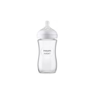 Avent Natural Response Biberon Verre 240 ml 1 Mois et + - Boîte 1 biberon de 240 ml - Publicité Avent Natural Response Biberon Verre 240 ml 1 Mois et + - Boîte 1 biberon de 240 ml - Publicité