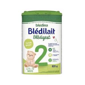 Blédina Blédilait Blédigest 2ème Âge de 6 à 12 Mois 820 g - Boîte 820 g