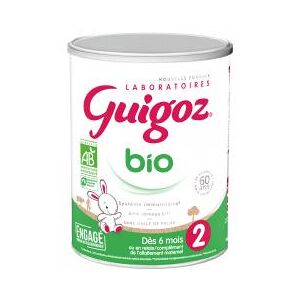 Guigoz Bio Lait 2ème Âge Dès 6 Mois Jusqu'à 1 An 800 g - Boîte 800 g