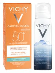 Vichy Capital Soleil CrÃ¨me Onctueuse SPF50+ 50 ml + Eau Thermale 50 ml Offert - Lot 1 CrÃ¨me de 50 ml + 1 Eau de 50 ml
