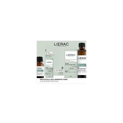 Lierac Protocole Peeling Anti-Imperfections Acide Salicylique Pur 100 ml + Acide Salicylique Pur Le Stop Boutons 15 ml - Coffret 2 produits - Publicité Lierac Protocole Peeling Anti-Imperfections Acide Salicylique Pur 100 ml + Acide Salicylique Pur Le Stop Boutons 15 ml - Coffret 2 produits - Publicité