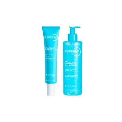 Bioderma Hydrabio Perfecteur Fluide Lumière Hydratant 72H SPF30 40 ml + Gel Moussant Nettoyant Micellaire Hydratant 24H 400 ml - Routine 2 produits - Publicité Bioderma Hydrabio Perfecteur Fluide Lumière Hydratant 72H SPF30 40 ml + Gel Moussant Nettoyant Micellaire Hydratant 24H 400 ml - Routine 2 produits - Publicité