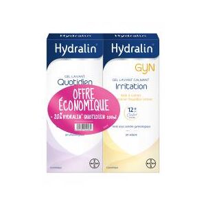 Hydralin Gyn Gel Lavant Calmant Irritation 200 ml + Gel Lavant Quotidien 200 ml -20% - Lot 2 x 200 ml