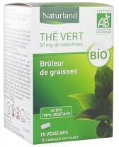 Naturland Thé Vert Bio 75 Végécaps - Boîte 75 végécaps