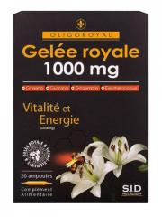 S.I.D Nutrition Oligoroyal Gelée Royale 1000 mg Vitalité et Énergie 20 Ampoules - Boîte 20 ampoules de 10 ml
