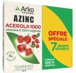 Arkopharma Azinc Acérola 1000 Lot de 2 x 30 Comprimés à Croquer - Lot 2 x 30 comprimés