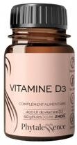 Phytalessence Vitamine D3 60 Gélules - Pot 60 gélules