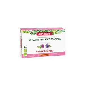 Superdiet Bardane Pensée Sauvage Bio 20 Ampoules - Boîte 20 ampoules de 15 ml