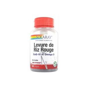 Solaray Levure de Riz Rouge Plus CoQ-10 et Oméga 3 60 Gélules - Boîte 60 softgels