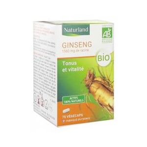 Naturland Ginseng Bio 75 Végécaps - Pot 75 végécaps