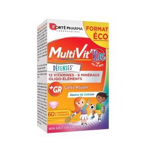 Forté Pharma MultiVit'Kids Défenses 60 Comprimés à Croquer - Boîte 60 comprimés à croquer