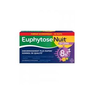 Bayer Santé Euphytose Nuit LP 1,9 mg 30 Comprimés - Boîte 30 comprimés