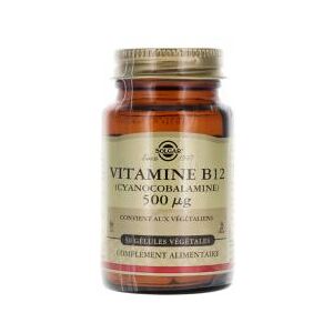 Solgar Vitamine B12 500 mcg 50 Gelules Vegetales - Flacon 50 gelules