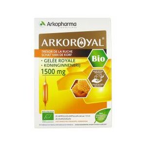 Arkopharma Arko Royal Trésor de la Ruche Gelée Royale 1500 mg Bio 20 Ampoules - Boîte 20 ampoules - Publicité