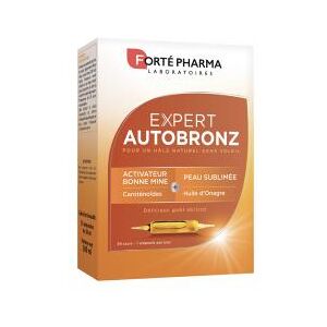 Forté Pharma Expert AutoBronz 20 Ampoules - Boîte 20 ampoules de 10 ml - Publicité