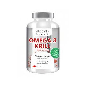 Biocyte Longevity Omega 3 Krill 90 Capsules - Pot 90 capsules - Publicité