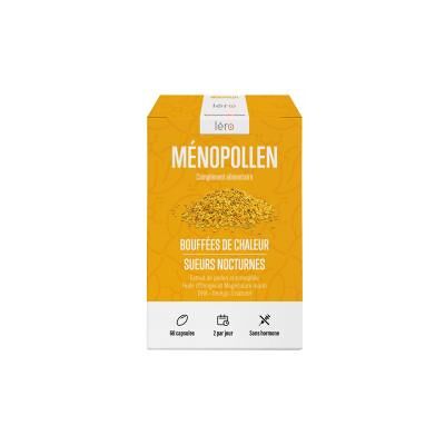 Léro Menopollen - Soutien à la ménopause - Sans hormones - 60 capsules - Publicité Léro Menopollen - Soutien à la ménopause - Sans hormones - 60 capsules - Publicité