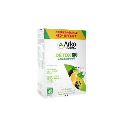 Arkopharma Arkofluides Détox Bio 20+10 Ampoules - Détox foie et reins - Publicité Arkopharma Arkofluides Détox Bio 20+10 Ampoules - Détox foie et reins - Publicité