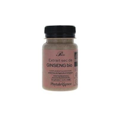 Capsules de Ginseng Biologique Phytalessence - Soutient Vitalité & Performance - Publicité Capsules de Ginseng Biologique Phytalessence - Soutient Vitalité & Performance - Publicité