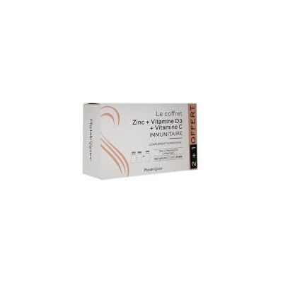 Phytalessence Coffret Zinc + Vitamine D3 + Vitamine C Offre Spéciale - Boîte 3 pots de 60 gélules - Publicité Phytalessence Coffret Zinc + Vitamine D3 + Vitamine C Offre Spéciale - Boîte 3 pots de 60 gélules - Publicité