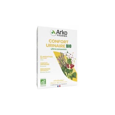 Arkopharma Arkofluides Confort Urinaire Bio 20 Ampoules - Boîte 20 ampoules de 10 ml - Publicité Arkopharma Arkofluides Confort Urinaire Bio 20 Ampoules - Boîte 20 ampoules de 10 ml - Publicité