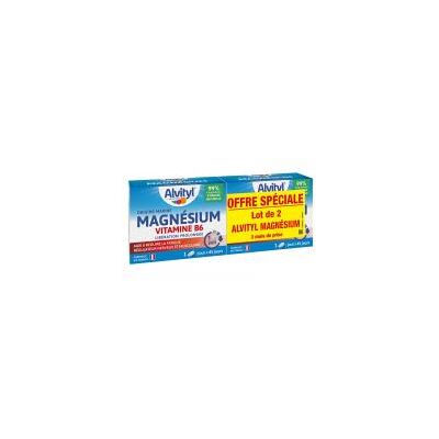 Alvityl Magnésium + Vitamine B6 - Libération Prolongée - 90 Jours - Lot 2 x 45 comprimés - Publicité Alvityl Magnésium + Vitamine B6 - Libération Prolongée - 90 Jours - Lot 2 x 45 comprimés - Publicité