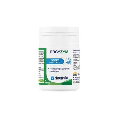 Nutergia Ergyzym Enzymes Digestives - Pot 40 gélules - Publicité Nutergia Ergyzym Enzymes Digestives - Pot 40 gélules - Publicité