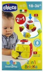 Chicco Smart2Play 2en1 Bricks 18-36 Mois - Boîte 1 cube + accessoires