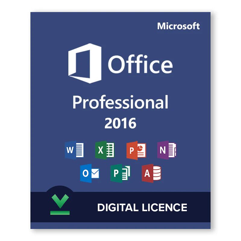Microsoft Office 2016 Professionnel - Licence numérique - Logiciel en téléchargement