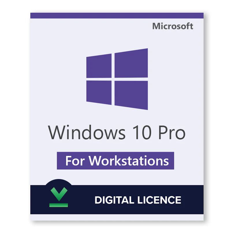 Microsoft Windows 10 Pro pour Stations de travail - Licence numérique - Logiciel en téléchargement