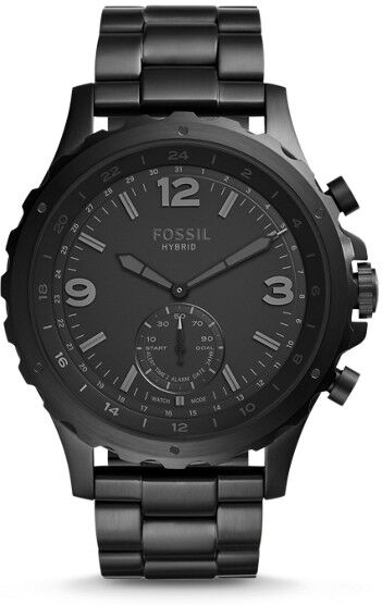 Fossil Men Montre Connectée Hybride - Fossil Nate En Acier Inoxydable Noir - One size