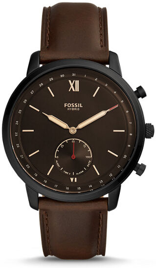 Fossil Men Montre Connectée Hybride - Neutra En Cuir Caramel Marron/Noir - One size