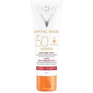 Crème solaire SPF 50 Vichy pour peau sensible - Anti-âge - Publicité Crème solaire SPF 50 Vichy pour peau sensible - Anti-âge - Publicité