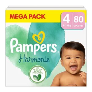 Pampers Couches Harmonie T4 9 14kg 80uts
