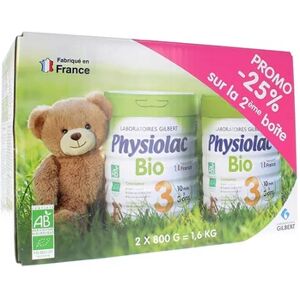 Physiolac Lait Bio 3 2X800g