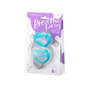 Curaprox Baby Breath Easy Sucette Taille 1 Bleu Duo 2uts