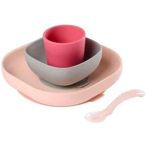 Beaba Set Vaissel Silicone 4P Rose