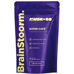 Mush N Go MushNGo Café Adaptogène Brainstoorm Goût Chocolat 240g - Publicité Mush N Go MushNGo Café Adaptogène Brainstoorm Goût Chocolat 240g - Publicité