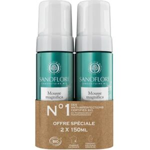 Sanoflore Mousse Magnifica Mousse Nettoyante Anti-Imperfections Bio Lot de 2x150ml