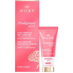 Nuxe Prodigieuse Boost Gel Crema Luminosidad 40ml Balsamo aceite Recuperador Noche 15ml