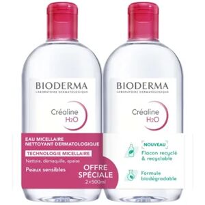 Bioderma Crealine H2O Eau Micellaire Demaquillante 2x500ml