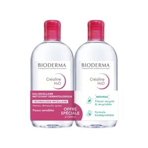 Bioderma Créaline H2O Eau Micellaire Démaquillante 2x500ml