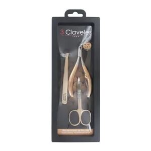 3 CLAVELES Coffret manucure 3 oeillets Or Rose Cuticula