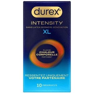 Durex Intensity XL Préservatifs Sans Latex 10 uts - Publicité Durex Intensity XL Préservatifs Sans Latex 10 uts - Publicité