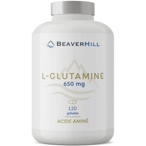 Beaverhill L-Glutamine Naturelle 650mg 120 Gelules Vegetales