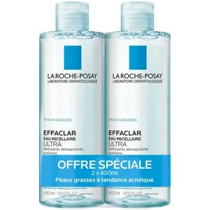 La Roche Posay Effaclar Eau Micellaire Ultra 400ml Lot De 2