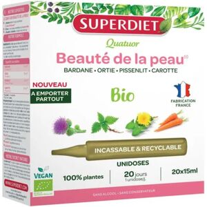 Superdiet Quatuor Beaute de la Peau Bio Vegan 20x15ml