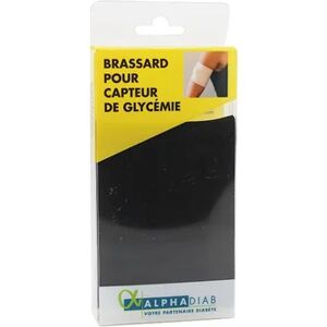 AlphaDiab Colore Brassard Capteur Glycemie Noir TL 1ut