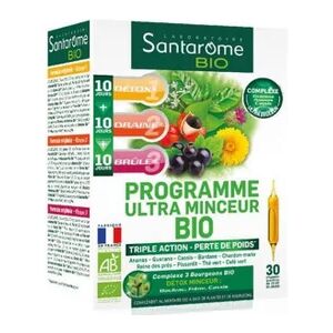 Santarome Programme Ultra Minceur Bio 30 Ampoules De 10ml