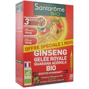 Santarome Bio Ginseng Jalea Real Guarana Acerola 30 Ampollas